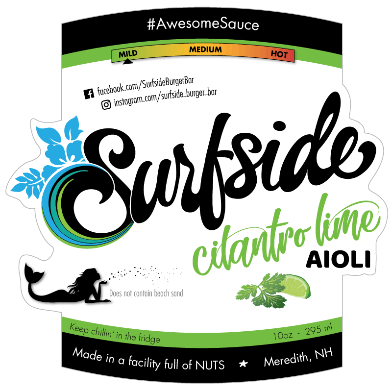 Surfside Sauce Label Designs