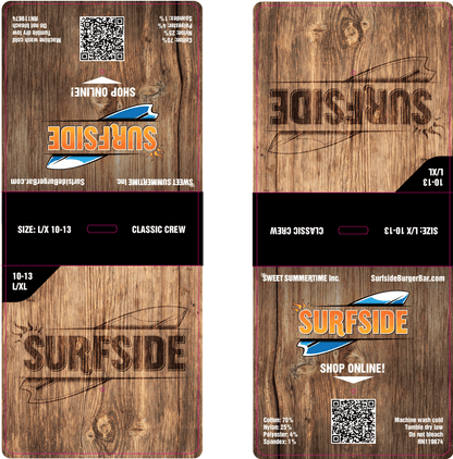 Surfside Sock Product Label Design