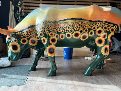 New England Cow Parade Cow #1 - Sunflower Sunset