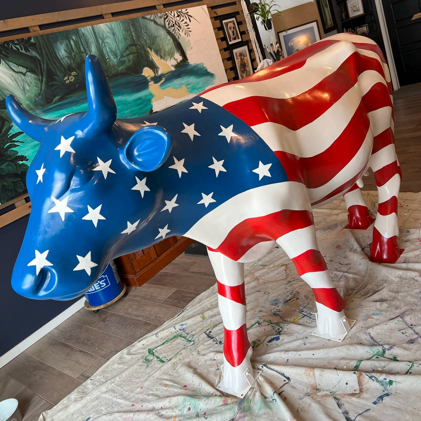 Cow Parade New England Cow #2 - American Flag