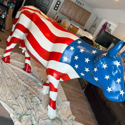 Cow Parade New England Cow #2 - American Flag