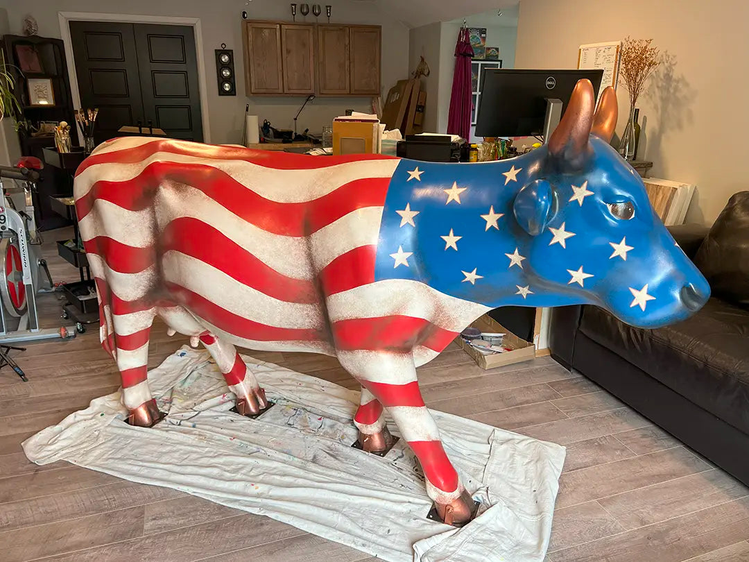 NEVP Cow #9 - Copper American Flag