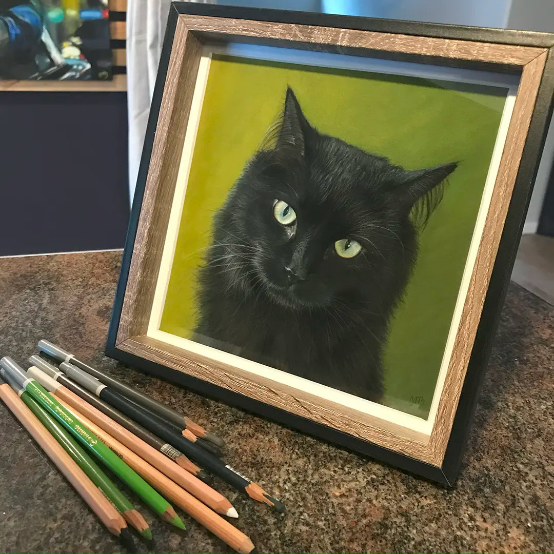 Cat Portrait - 8x8"